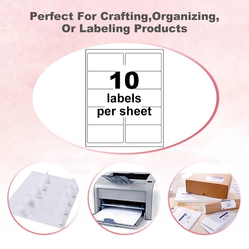 BESTEASY 2x4 Shipping Labels, FBA 10 Up Address mailing Labels, 100 Sheets Sticker Labels Compatible Laser/Inkjet(1000 Labels) - Image 3